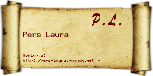 Pers Laura névjegykártya
